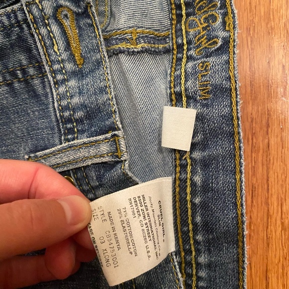 3 Pair Cruel Girl Jeans Size 3 Extra Long - Picture 4 of 5